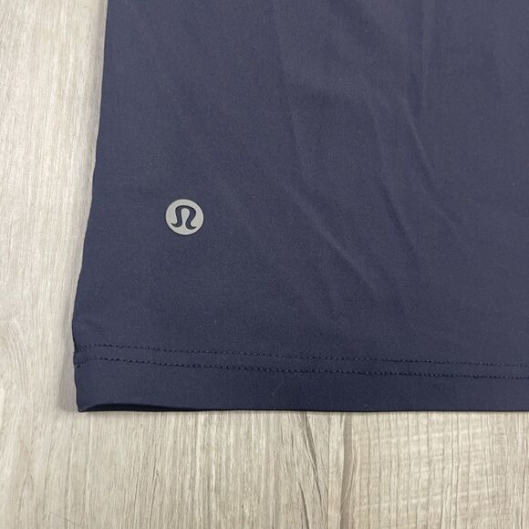 lululemon Womens Thick Short Sleeve T-shirt Navy Blue Athleisure Large Uniform N - Picture 6 of 6